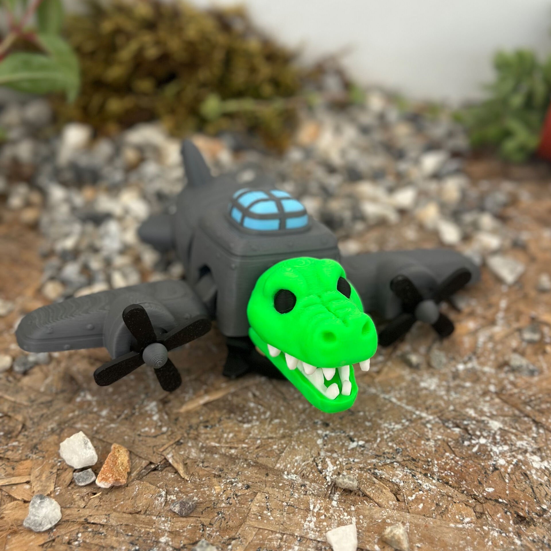 İtalian Brainrot - Bombardiro Crocodilo Dev Figür