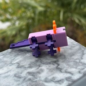 Mor Axolotl -  Minecraft Figürü