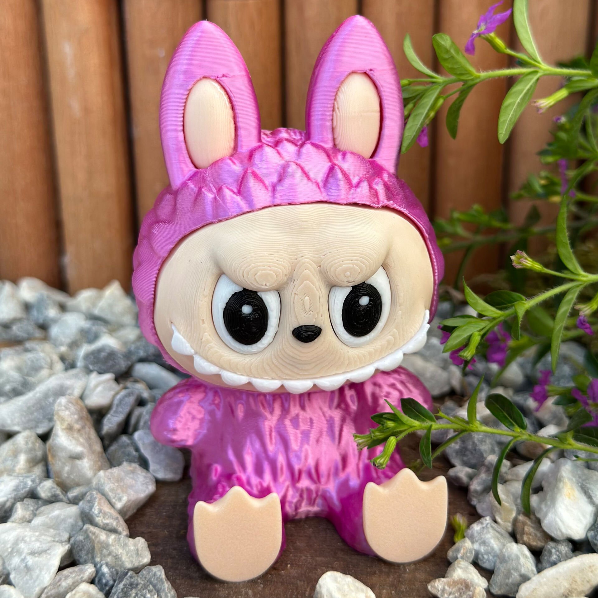 Labubu Dev Figür-Pembe - Vahobi3D